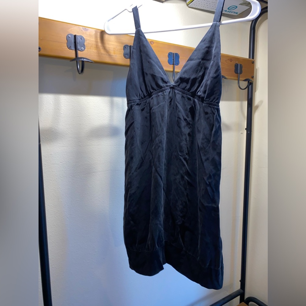 MYNE tank satin/silk-like material - mini dress with pockets - XS/S